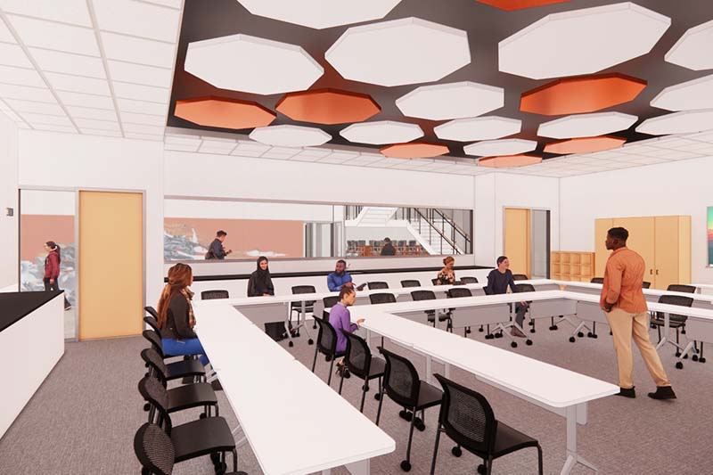 Interior Rendering of Classroom