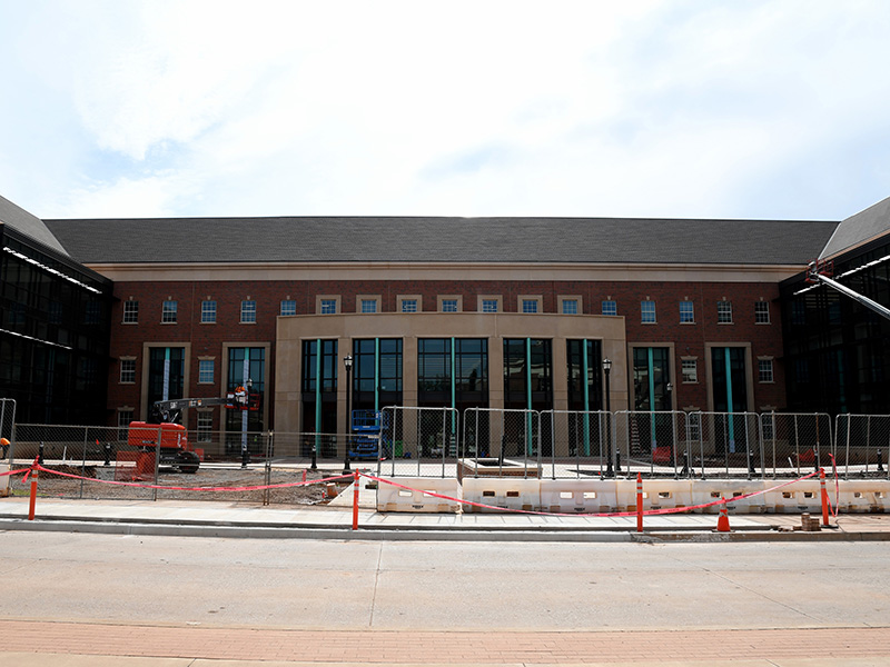 Front entrance of new building