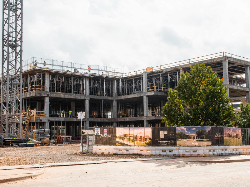 Construction site for the New Frontiers Agricultural Hall