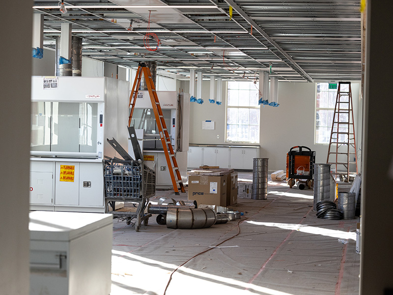 Interior space of lab area