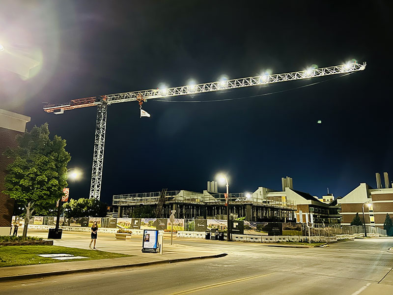 Construction Site View During the Night