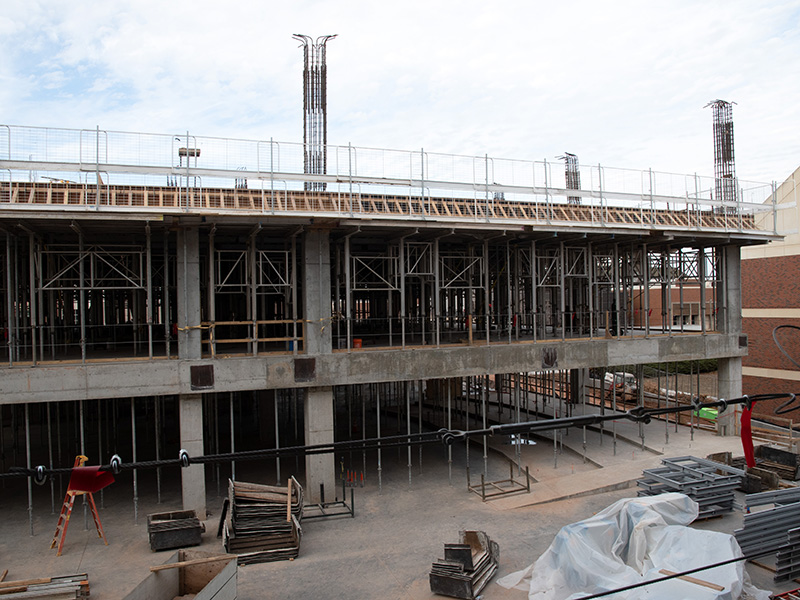 Middle section of new building
