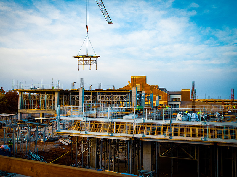 setting forms for third floor on north end