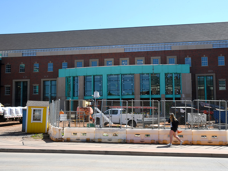 Front entry way of New Frontiers Agricultural Hall