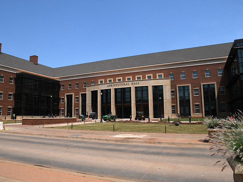 View of new building with Agricultural Hall lettering