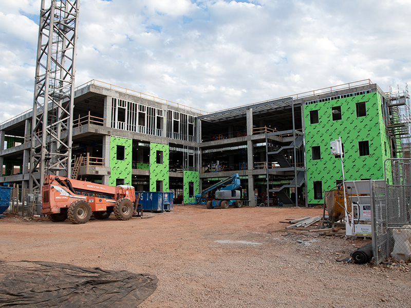 South end of new building