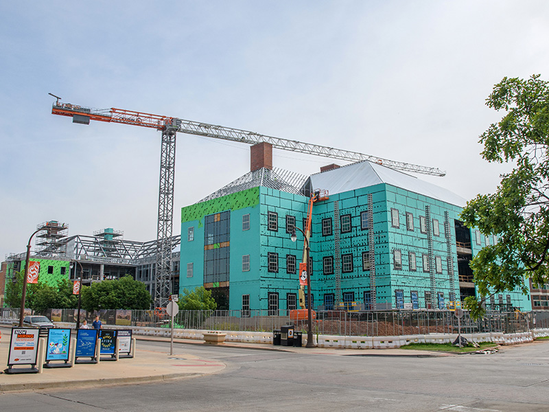 View of the south side of the New Frontiers building