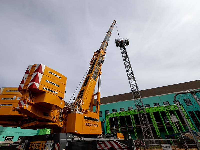 New Frontiers Crane tower being removed