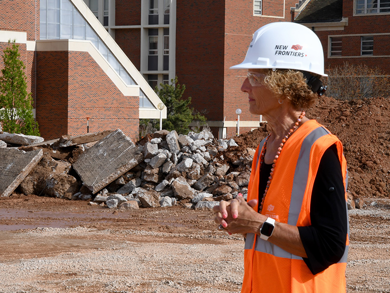 Kayleen Ferguson on construction site
