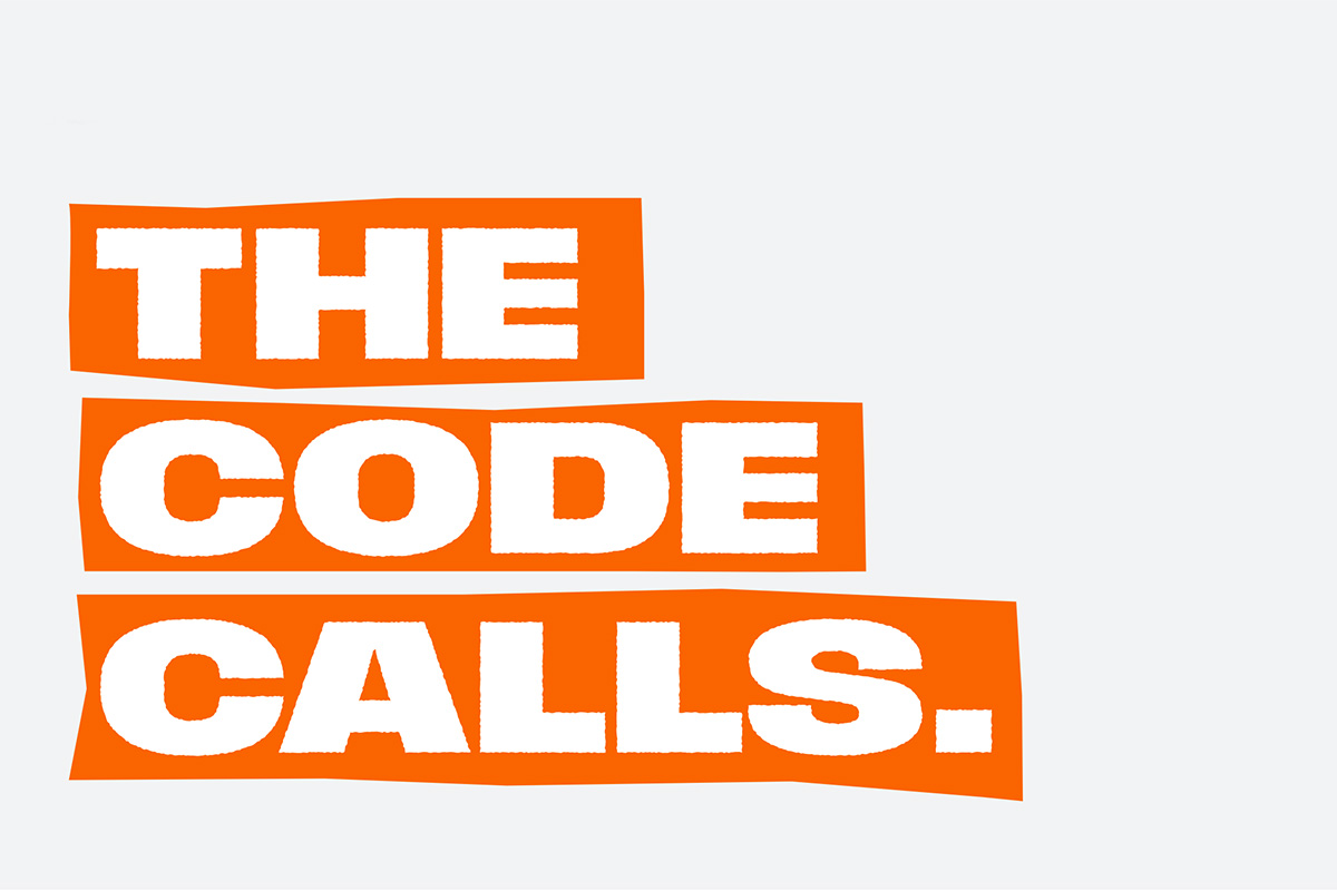 The Code Calls orange and white graphic.